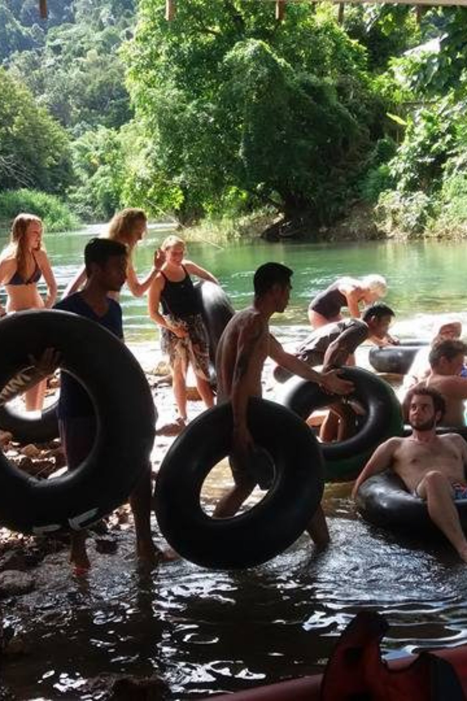 Tubing on the river